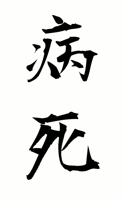 b20074病死びょうし Death from an illness