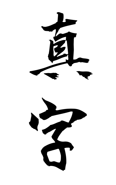 s23936真字しんじ Block style of Chinese character