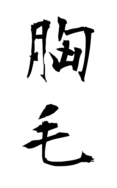 胸毛 むなげ Hair On The Chest 二字熟語 Bearbench